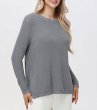 Load image into Gallery viewer, Emma Crewneck Shaker Sweater, Smoke Grey
