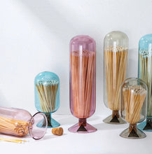 Load image into Gallery viewer, Sky Blue Hand Blown Glass Match Cloche

