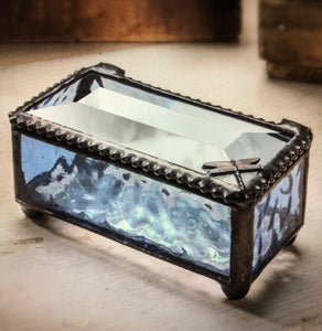 Blue Glass Dragonfly Box