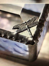 Load image into Gallery viewer, Blue Glass Dragonfly Box
