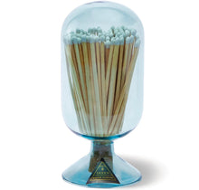 Load image into Gallery viewer, Sky Blue Hand Blown Glass Match Cloche
