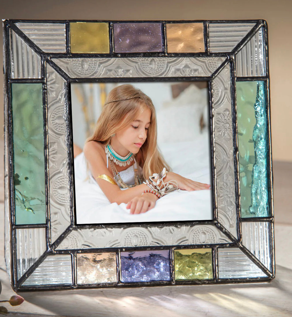 Colorful Stained Glass Picture Frame (2 Sizes)