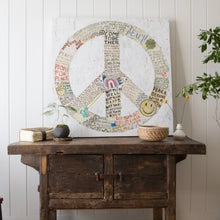 Load image into Gallery viewer, &quot;Choose Peace&quot; Art Print on Wood, 12&quot;x12&quot;, White
