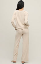 Load image into Gallery viewer, Barefoot Dreams CozyChic Lite Jersey Roll Pullover &amp; Wide Leg Pant Set, Stone
