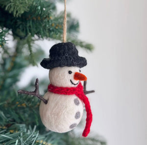 Felt Snowman Ornament