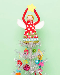 Angel Tree Topper, Joy (Red, White)