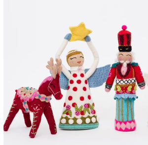 Angel Tree Topper, Joy (Red, White)