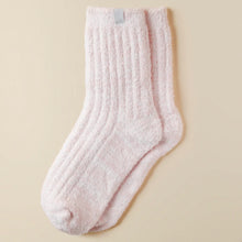 Load image into Gallery viewer, Marshmallow Plush Crew Socks (Sky Blue, Sand, Pink)
