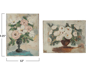 Canvas Floral Print, Flowers in Vase (2 Styles)