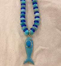 Load image into Gallery viewer, Cristina V. Beaded Fish Necklace
