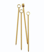 Load image into Gallery viewer, The Owen Gold Cocktail Picks, Set of 4
