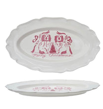 Load image into Gallery viewer, Stoneware Merry Christmas Staffordshire Dogs Platter

