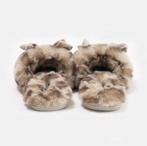 Anya Bow Slipper, Leopard