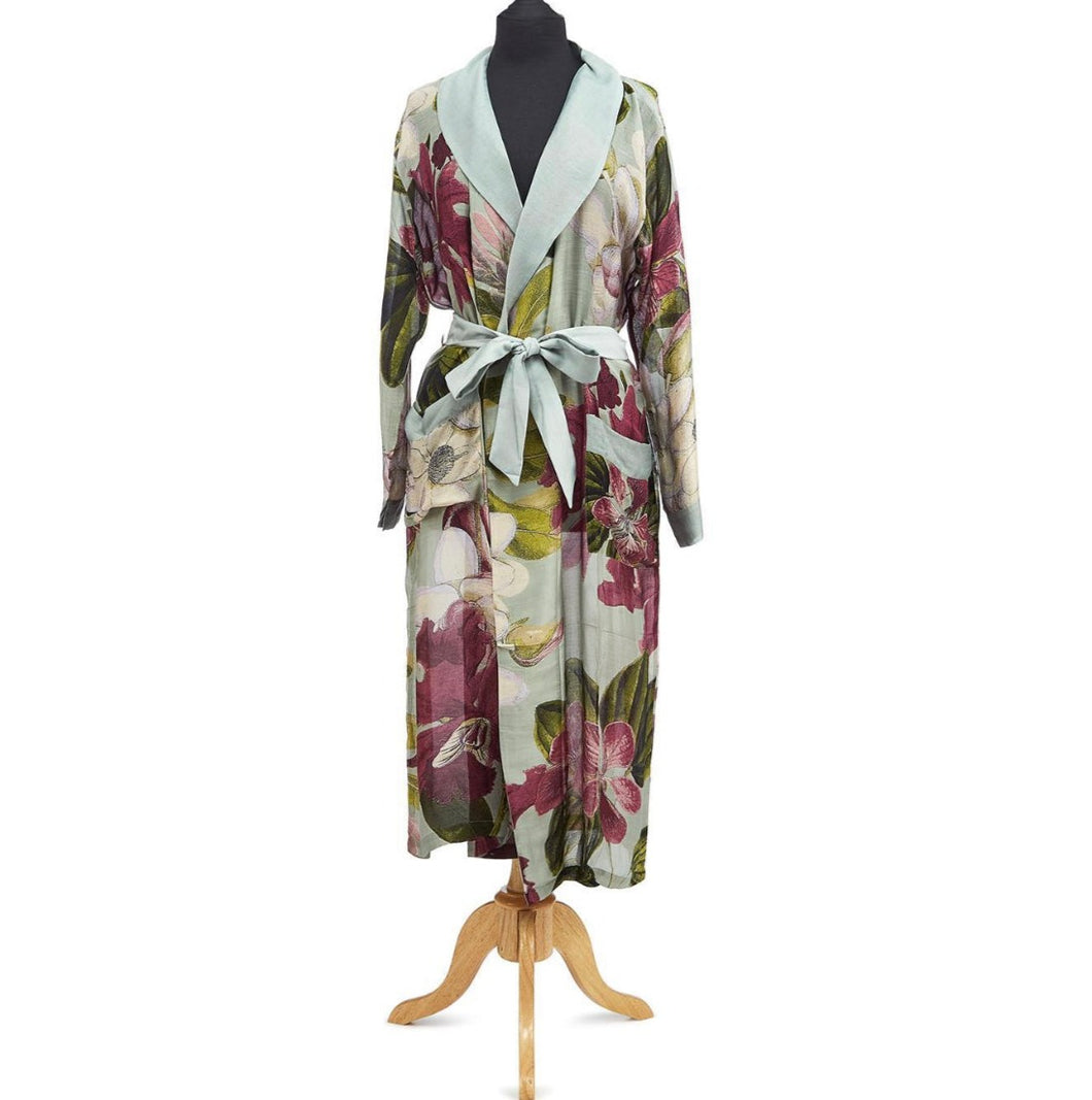 Garden Floral Robe  (Aqua, Pink, Blue)