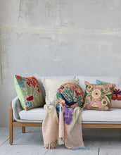 Load image into Gallery viewer, Indoor/Outdoor Embroidered Floral Pillow
