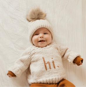 Hi Baby Crewneck Sweater