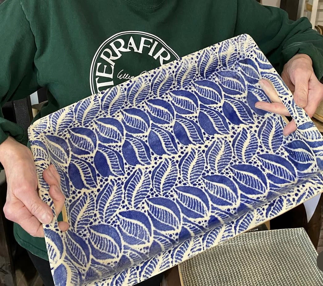 Terrafirma Ceramics Buffet Tray, Cobalt
