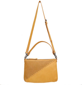 Stevie Laser Crossbody Bag, Cognac