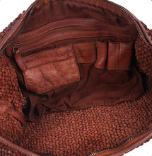 Load image into Gallery viewer, Stella Woven Leather Hobo Bag (Brown, Black)
