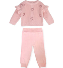 Load image into Gallery viewer, Organic Heart Embroidered Sweater + Pants Set
