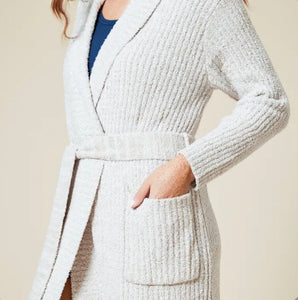 Marshmallow Wrap Ribbed Robe, Coco Heather