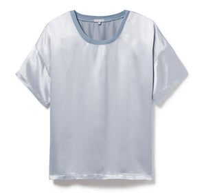PJ Harlow Kennedy Satin Crew Neck Tee