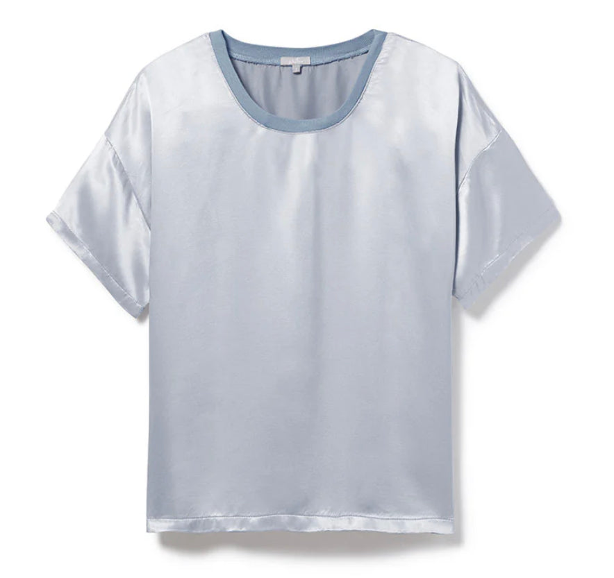 PJ Harlow Kennedy Satin Crew Neck Tee