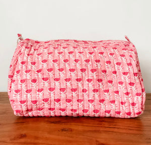 Block Print Large Cosmetic Pouch (7 Styles)