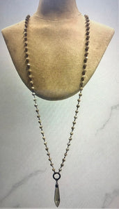 2-Way Ivory Necklace with Chandelier Pendant