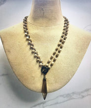 Load image into Gallery viewer, 2-Way Ivory Necklace with Chandelier Pendant
