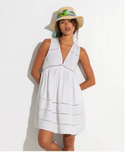 Load image into Gallery viewer, Soft Cotton Gauze Vesper Dress, White
