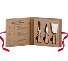 Load image into Gallery viewer, Holiday Cheese Knives Gift Box, Set of 3
