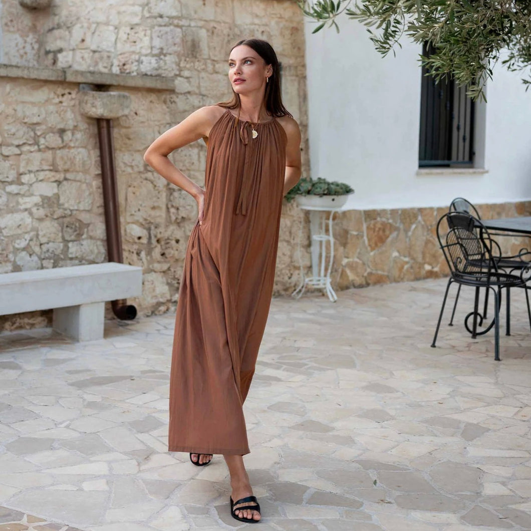 MerSea Maxi Patio Dress, Tobacco (LAST ONE)