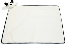 Load image into Gallery viewer, Jellycat Bashful Black and Cream Puppy Blankie
