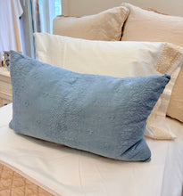 Load image into Gallery viewer, IN STOCK Bella Notte Linens Ines Throw Pillow, 15x24", Tahoe Blue
