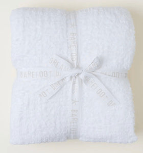 Barefoot Dreams CozyChic Ribbed Throw (White, Pearl)