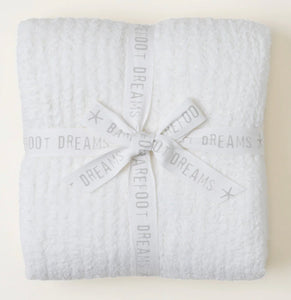 Barefoot Dreams CozyChic Ribbed Throw (White, Pearl)