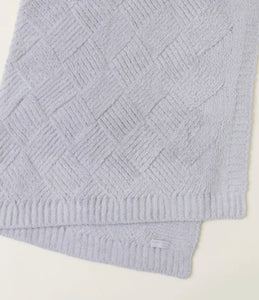 Barefoot Dreams CozyChic Diamond Weave Blanket (Cream, Oyster, Carbon)