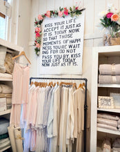 Load image into Gallery viewer, Kiss Your Life Canvas Wall Tarp, 36x48"
