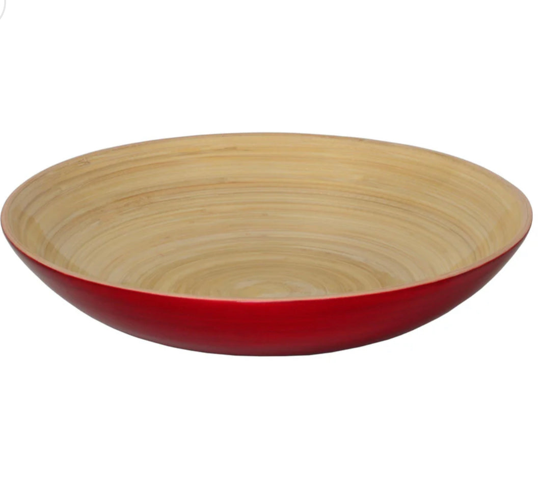 Bamboo Fruit Bowl (Caramel, Red, Dark Green)