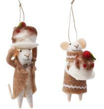 Load image into Gallery viewer, Wool Felt Mouse With Cake Ornament (2 Styles)
