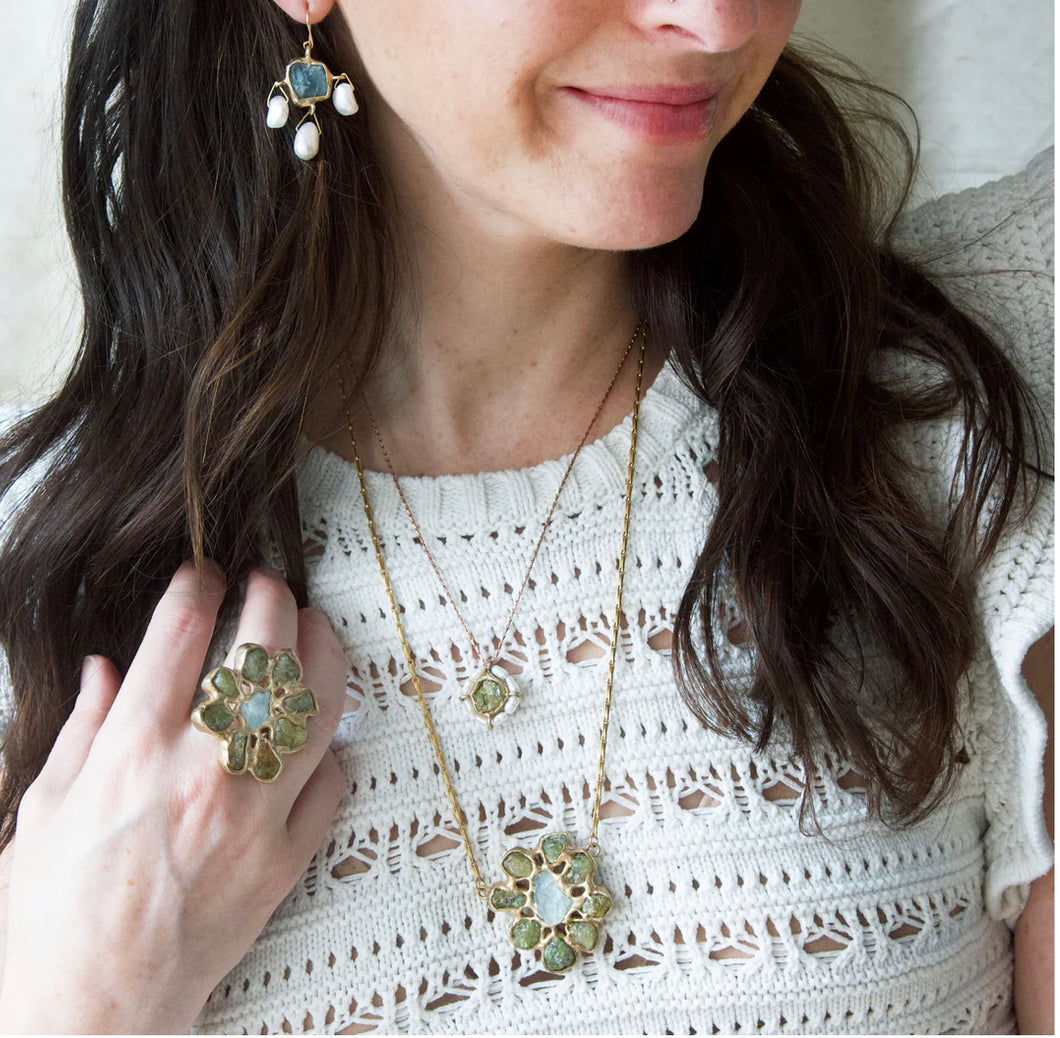 Emilie Shapiro Water Lily Pendant Necklace