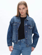 Load image into Gallery viewer, Bayeas Oversized Drop Shoulder Denim Jacket, Indigo
