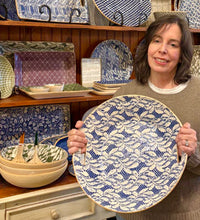 Load image into Gallery viewer, Terrafirma Ceramics Presentation Bowl, Cobalt Arbor
