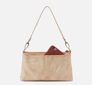 HOBO Darcy Crossbody Bag - Metallic Leather, Gold Leaf