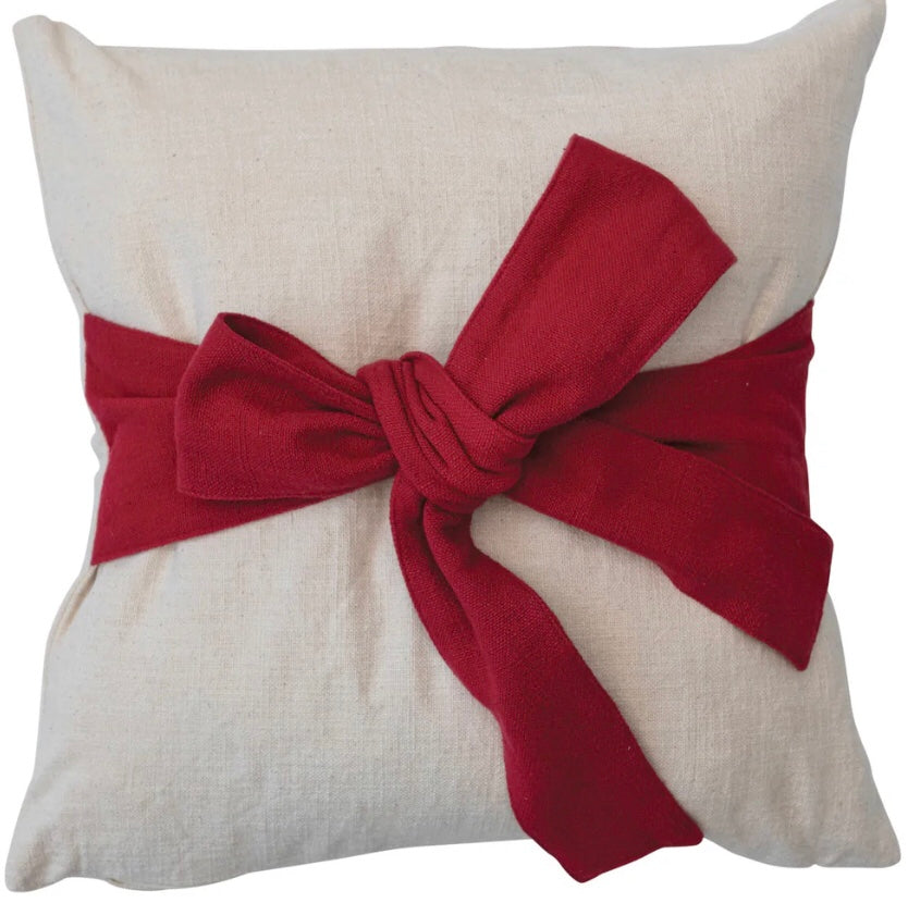 Big Red Bow Pillow