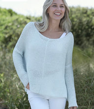 Load image into Gallery viewer, Wooden Ships Knits Key West Crew Cotton Sweater, Silvertone
