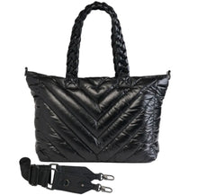 Load image into Gallery viewer, Quilted Hydro Travel Tote (Gold, Black)
