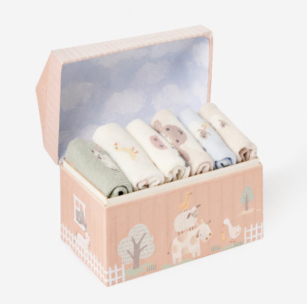 Elegant Baby Baby Socks Gift Set, 6 Pack (Farm, Garden)