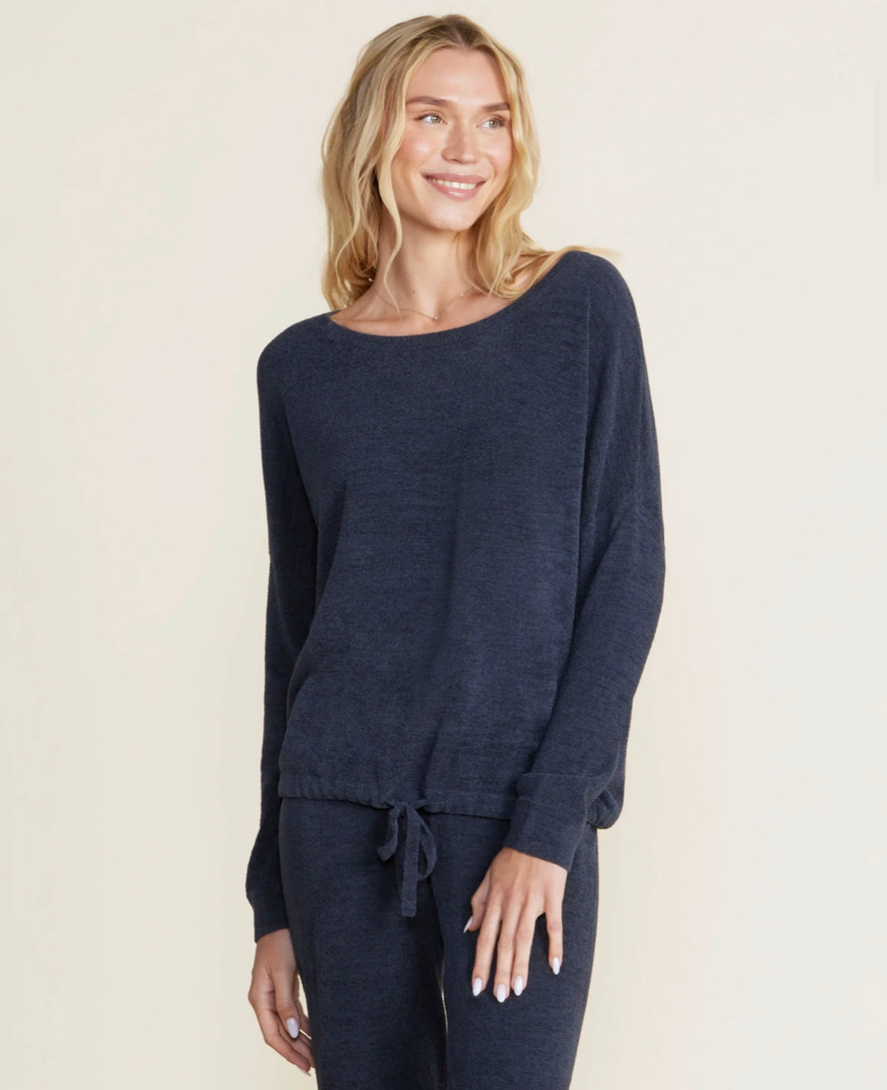 Barefoot Dreams CozyChic Ultra Lite Slouchy Pullover Indigo Medium